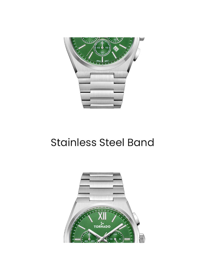 Tornado Aurora Nova Men's Multi Function Green Dial Watch - T24105-SBSH