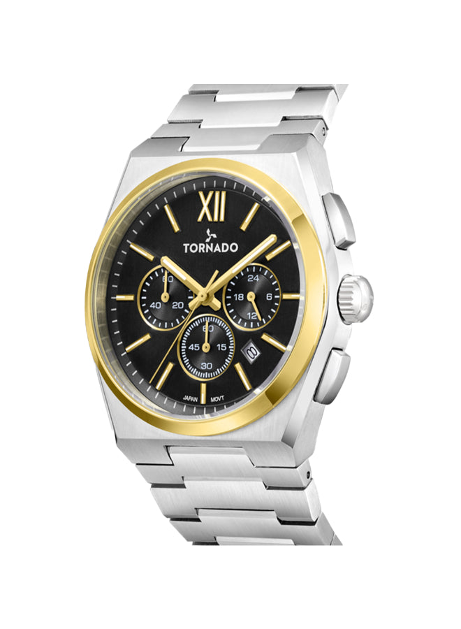 Tornado Aurora Nova Men's Multi Function Black Dial Watch - T24105-TBSB