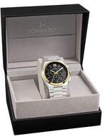Tornado Aurora Nova Men's Multi Function Black Dial Watch - T24105-TBSB