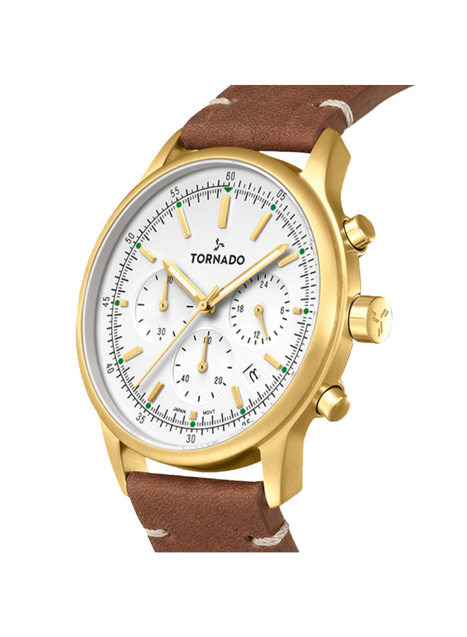 Tornado Classic Men's Multi Function Silver Dial Watch - T24108-GLDW