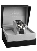 Tornado Classic Men's Multi Function Black Dial Watch - T24108-SLBB
