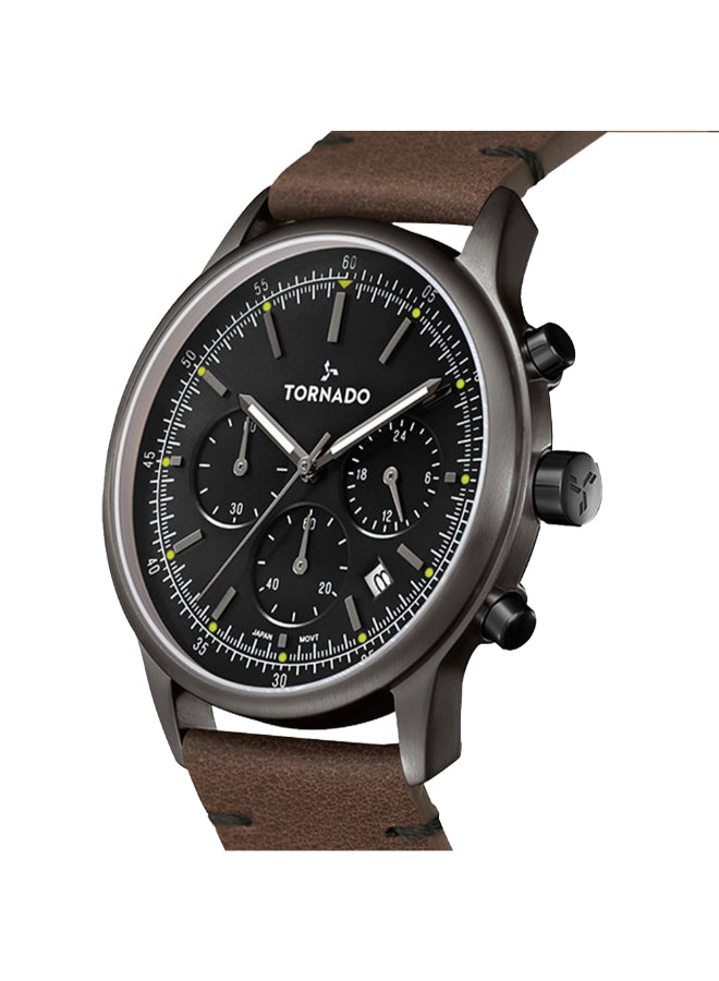 Tornado Classic Men's Multi Function Black Dial Watch - T24108-XLDB