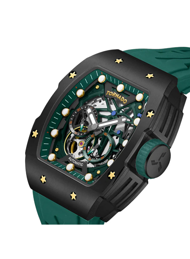 Tornado XENITH Men's Automatic Black Dial Watch - T24302-BSHB