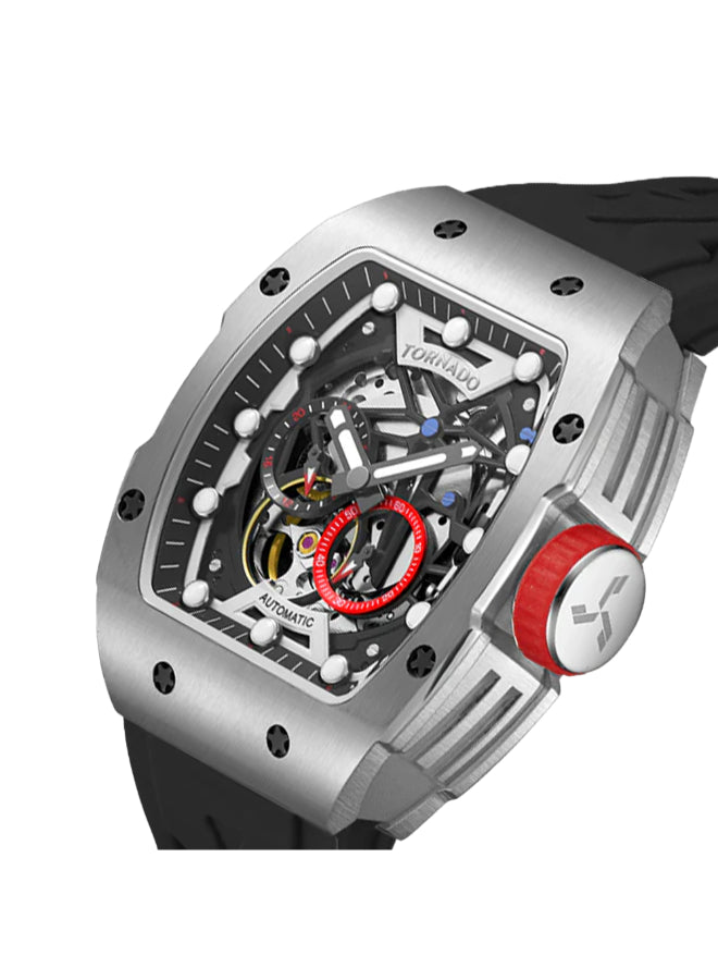 Tornado XENITH Men's Automatic Black Dial Watch - T24302-SSBB