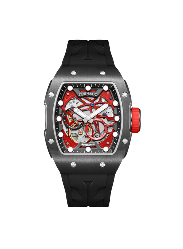 TORNADO XENITH Men's Automatic Red  Dial Watch - T24302-XSBB