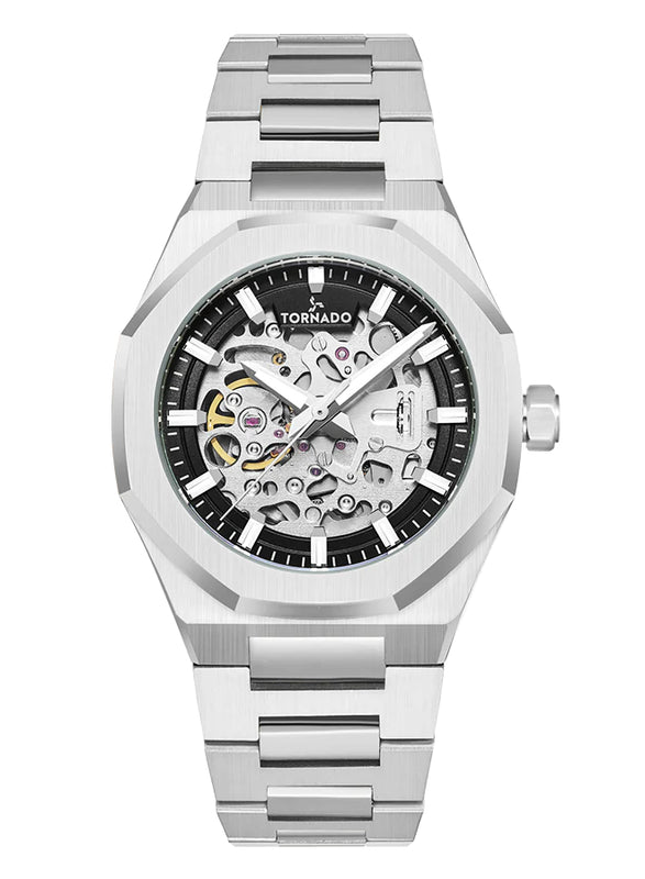 Tornado AUTONOVA AUTOMATIC Men's Automatic Black Dial Watch - T24303-SBSB