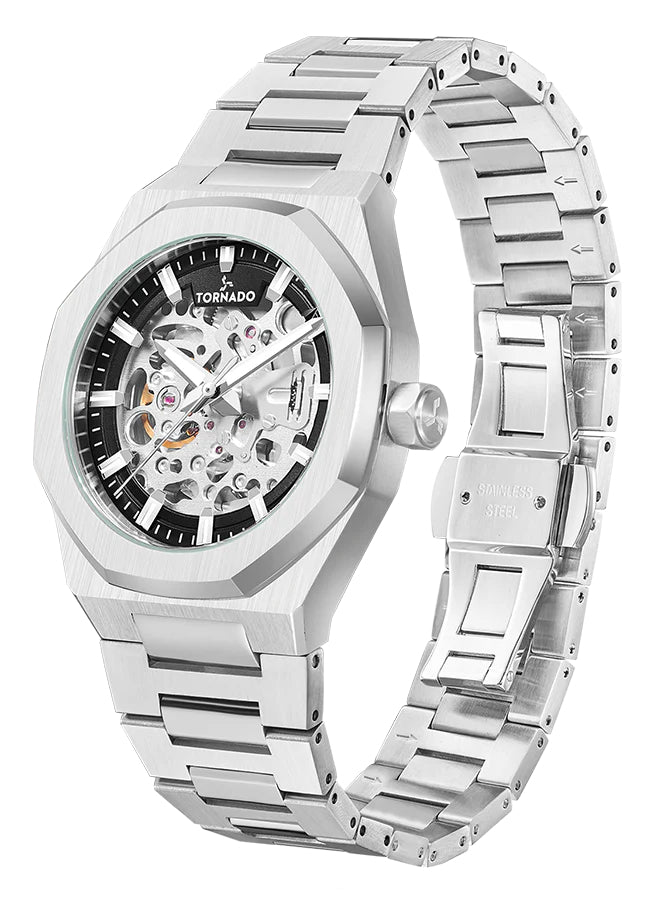 Tornado AUTONOVA AUTOMATIC Men's Automatic Black Dial Watch - T24303-SBSB