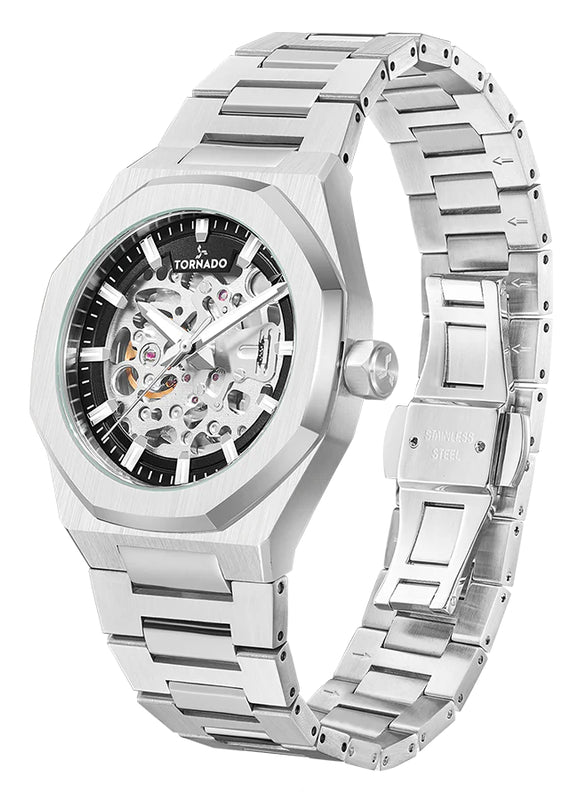 Tornado AUTONOVA AUTOMATIC Men's Automatic Black Dial Watch - T24303-SBSB