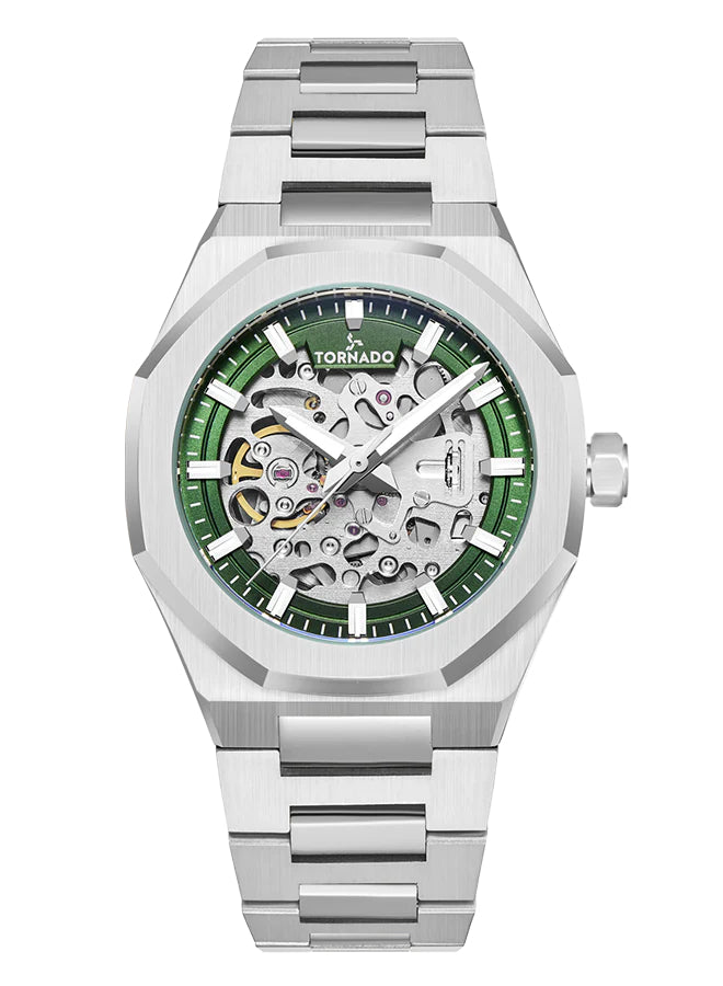 Tornado AUTONOVA AUTOMATIC Men's Automatic Green Dial Watch - T24303-SBSH