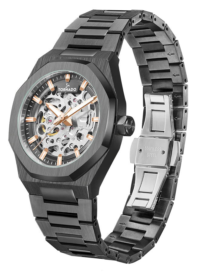 Tornado AUTONOVA AUTOMATIC Men's Automatic Grey Dial Watch - T24303-XBXXK