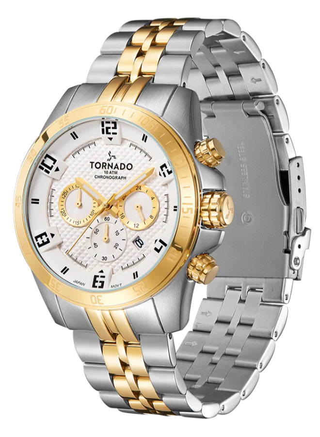 Tornado CELESTIA CHRONO Men's Chronograph White Dial Watch - T3149B-TBTW