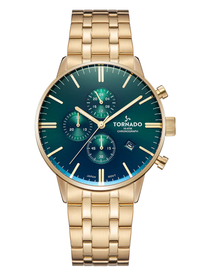 Tornado CELESTIA ELITE Men's Chronograph Green Dial Watch - T6102-GBGH