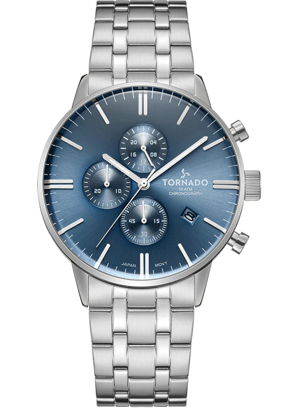 Tornado CELESTIA ELITE Men's Chronograph Blue Dial Watch - T6102-SBSL