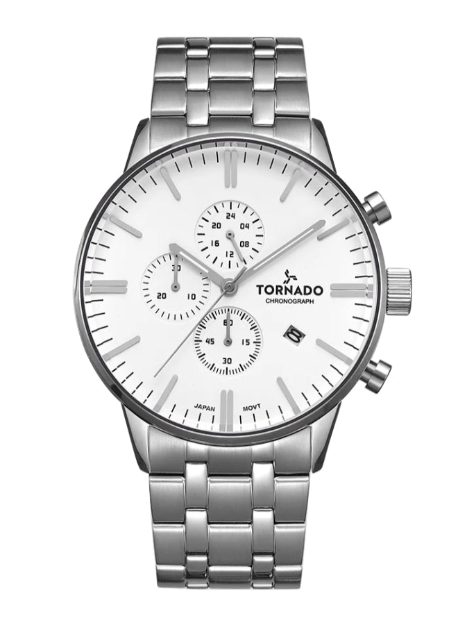 Tornado CELESTIA ELITE Men's Chronograph Silver Dial Watch - T6102-SBSS