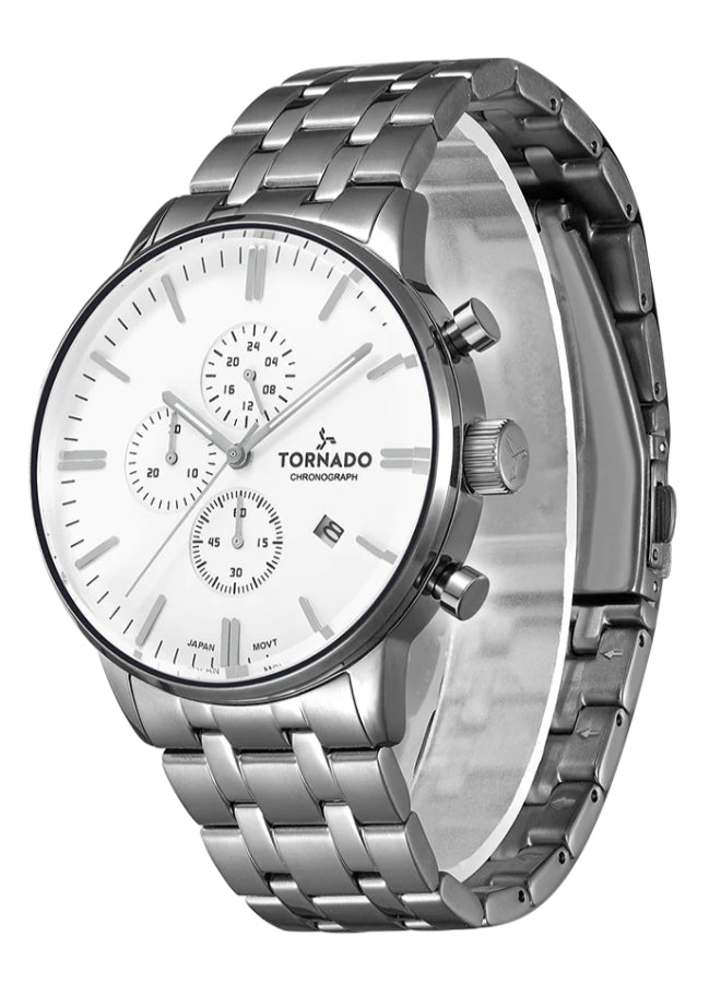 Tornado CELESTIA ELITE Men's Chronograph Silver Dial Watch - T6102-SBSS