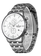 Tornado CELESTIA ELITE Men's Chronograph Silver Dial Watch - T6102-SBSS