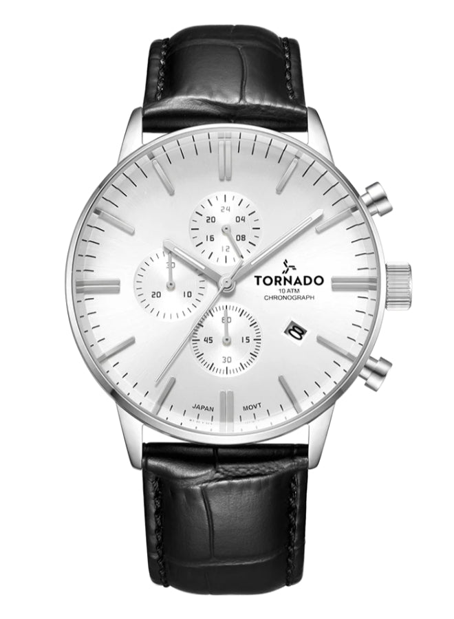 Tornado CELESTIA ELITE Men's Chronograph White Dial Watch - T6102-SLBW