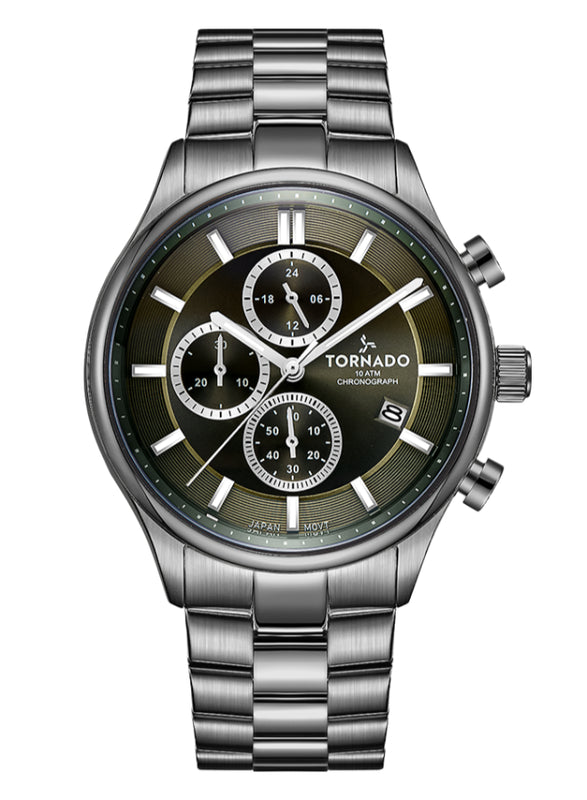 Tornado CELESTIA ELITE Men's Chronograph Green Dial Watch - T6106B-XBXH