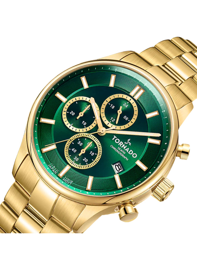 Tornado CELESTIA ELITE Men's Chronograph Green Dial Watch - T6106B-GBGH