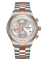Tornado CELESTIA ELITE Men's Chronograph White Dial Watch - T6106B-KBKW