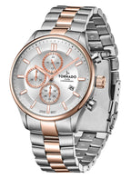Tornado CELESTIA ELITE Men's Chronograph White Dial Watch - T6106B-KBKW