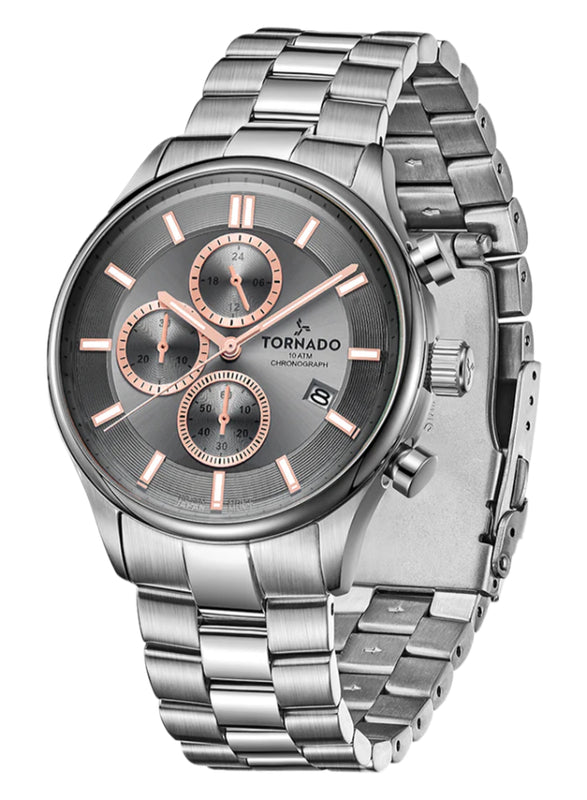 Tornado CELESTIA ELITE Men's Chronograph Grey Dial Watch - T6106B-SBSX