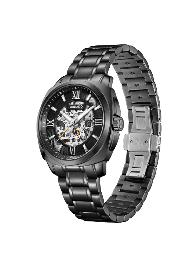 Tornado AUTONOVA Men's Automatic Black Dial Watch - T7316-BBBBW