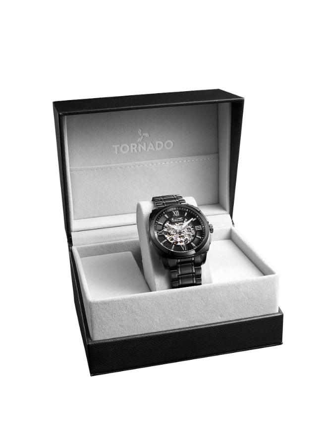 Tornado AUTONOVA Men's Automatic Black Dial Watch - T7316-BBBBW