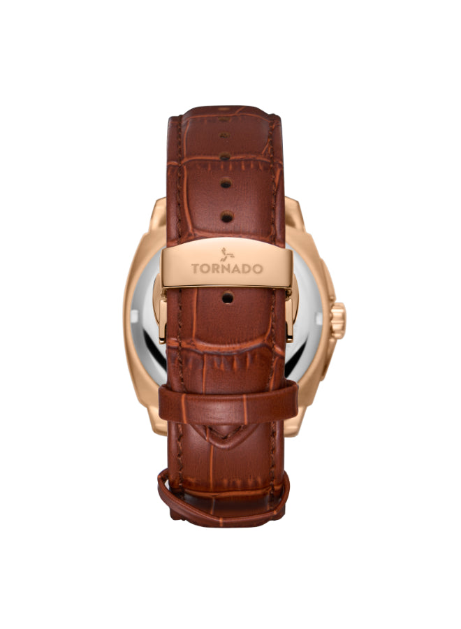 TORNADO AUTONOVA Men's Automatic White Dial Dial Watch - T7316-RLDW