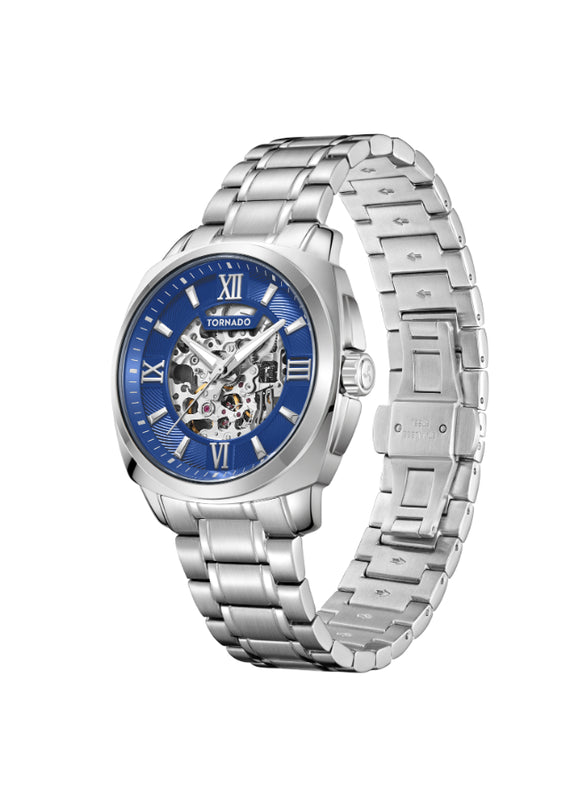 Tornado AUTONOVA Men's Automatic Blue Dial Watch - T7316-SBSNW