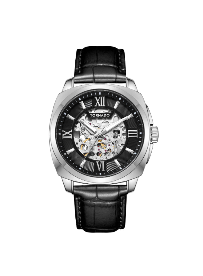TORNADO AUTONOVA Men's Automatic Black Dial Dial Watch - T7316-SLBB
