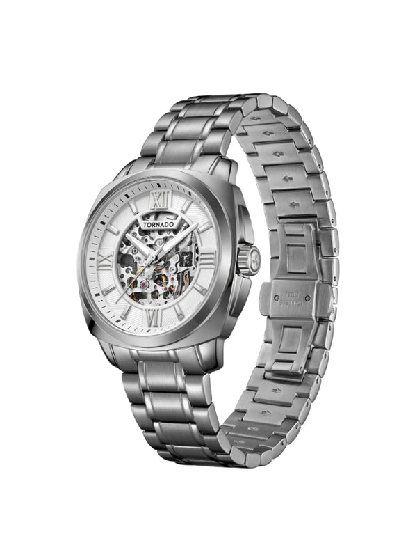 TORNADO AUTONOVA Men's Automatic White Dial Dial Watch - T7316-XBXW