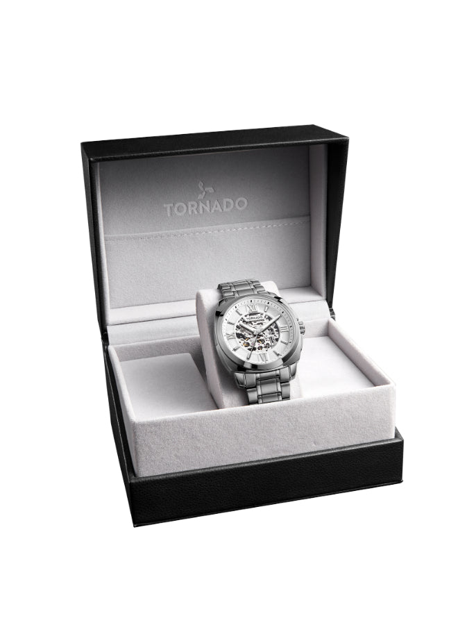 TORNADO AUTONOVA Men's Automatic White Dial Dial Watch - T7316-XBXW