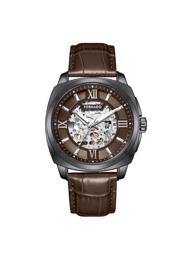 TORNADO AUTONOVA Men's Automatic Choclate Brown Dial Watch - T7316-XLDD