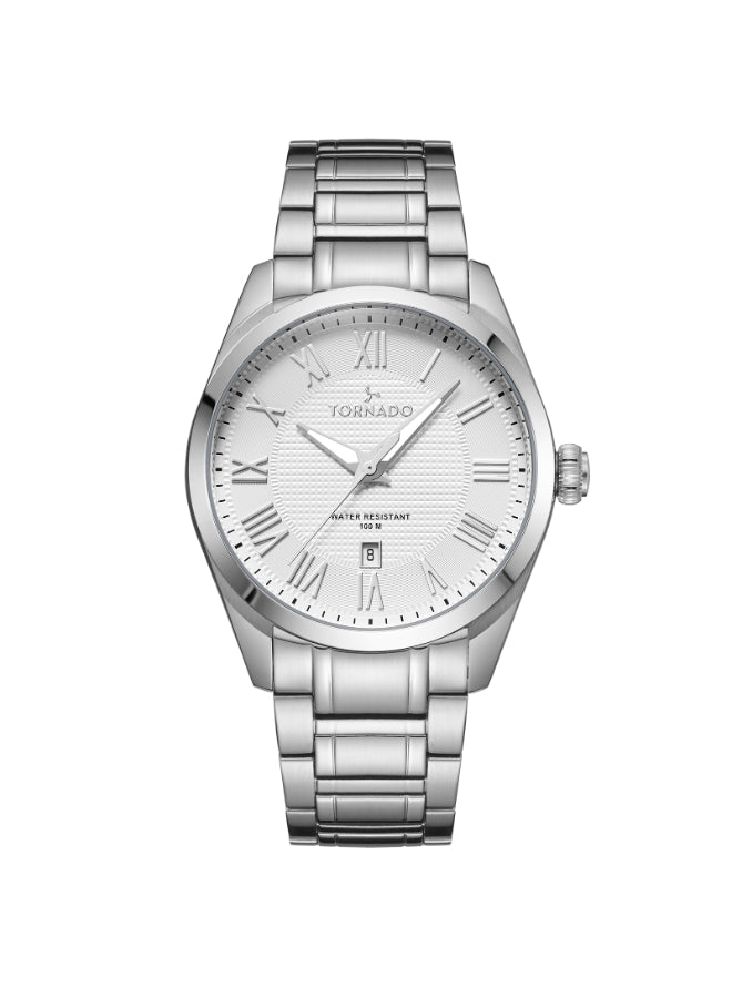 Tornado CLASSIC ANALOG Men's Analog White Dial Watch - T8007-SBSW