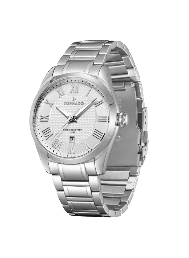 Tornado CLASSIC ANALOG Men's Analog White Dial Watch - T8007-SBSW