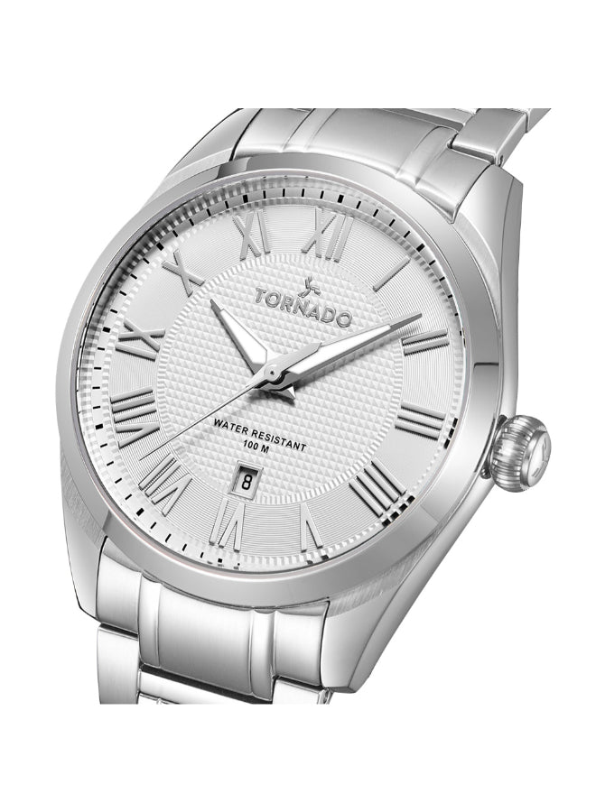 Tornado CLASSIC ANALOG Men's Analog White Dial Watch - T8007-SBSW