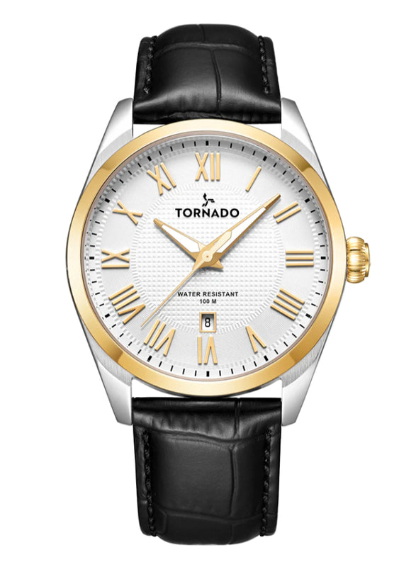 Tornado CLASSIC ANALOG Men's Analog White Dial Watch - T8007-SLBWG