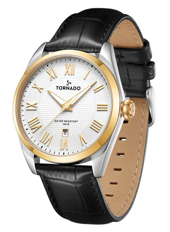 Tornado CLASSIC ANALOG Men's Analog White Dial Watch - T8007-SLBWG