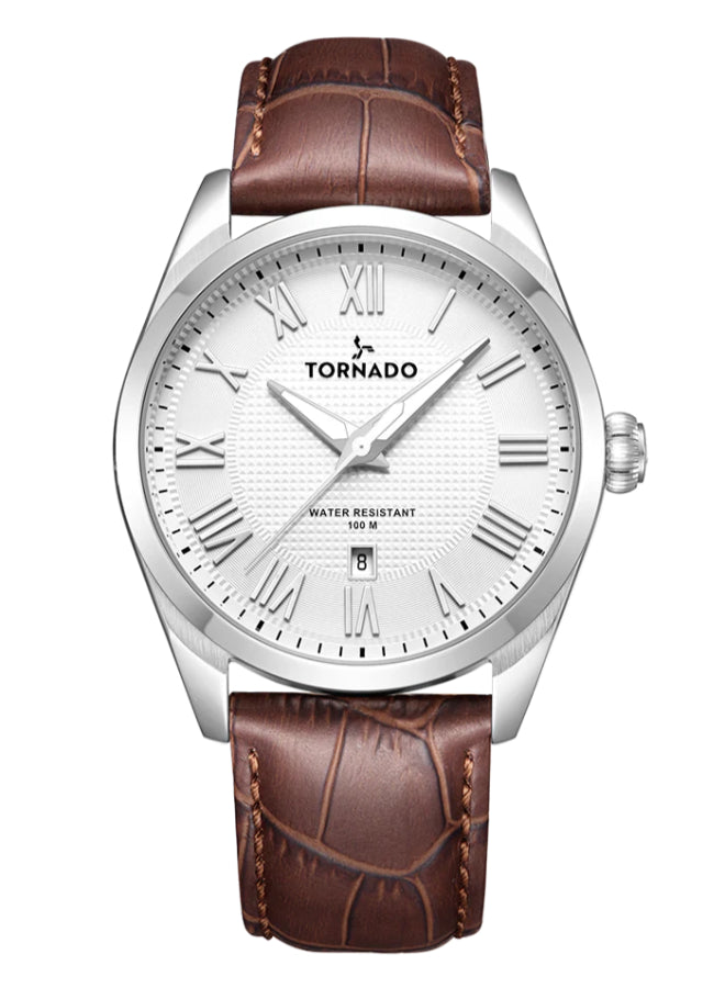 Tornado CLASSIC ANALOG Men's Analog White Dial Watch - T8007-SLDW