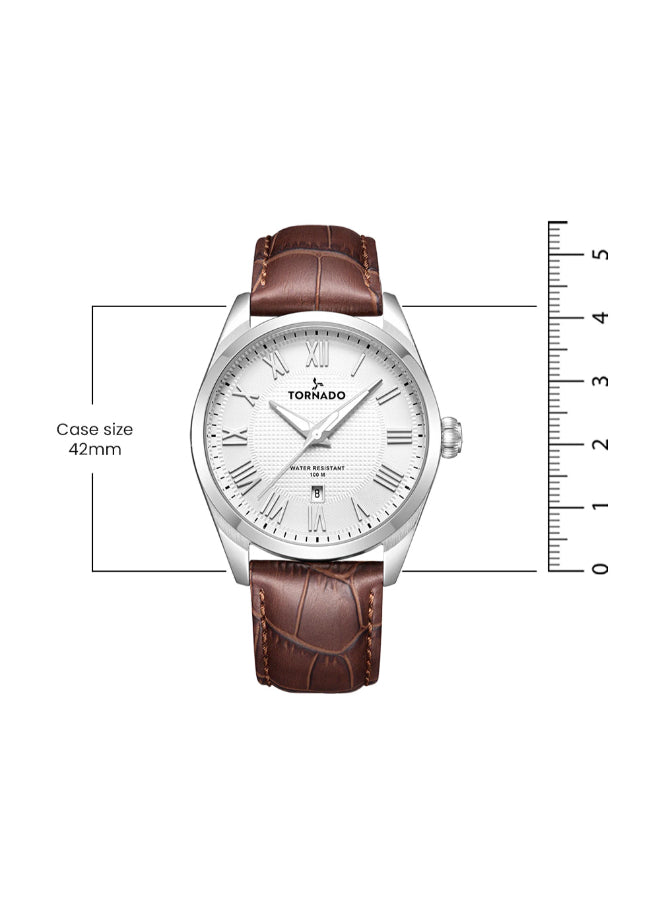 Tornado CLASSIC ANALOG Men's Analog White Dial Watch - T8007-SLDW