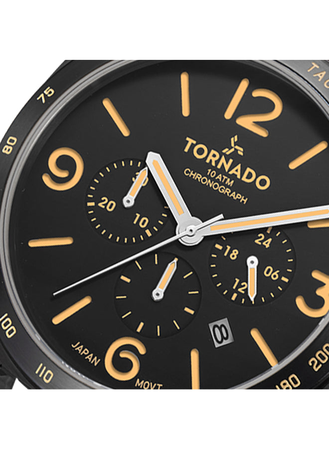 Tornado LUMINA CHRONOSPHERE Men's Chronograph Black Dial Watch - T9102-BLEB