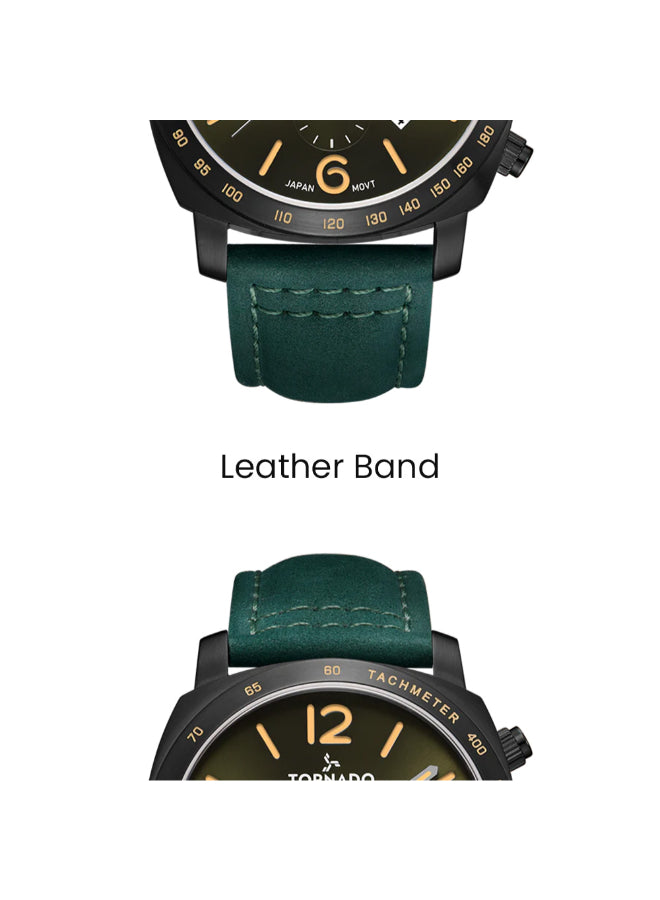 Tornado LUMINA CHRONOSPHERE Men's Chronograph Green Dial Watch - T9102-BLHH