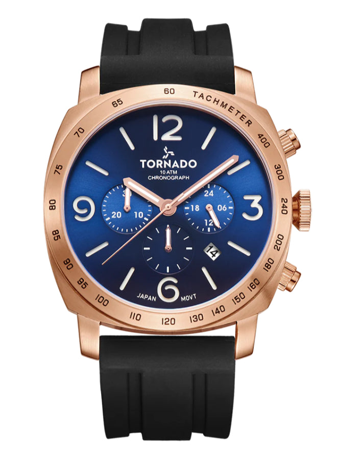 Tornado LUMINA CHRONOSPHERE Men's Chronograph Blue Dial Watch - T9102-KSBN