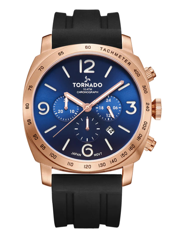Tornado LUMINA CHRONOSPHERE Men's Chronograph Blue Dial Watch - T9102-KSBN