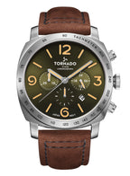 Tornado LUMINA CHRONOSPHERE Men's Chronograph Green Dial Watch - T9102-SLDH