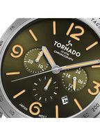 Tornado LUMINA CHRONOSPHERE Men's Chronograph Green Dial Watch - T9102-SLDH