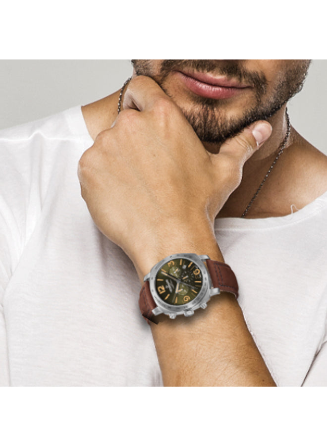 Tornado LUMINA CHRONOSPHERE Men's Chronograph Green Dial Watch - T9102-SLDH