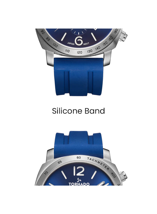 Tornado LUMINA CHRONOSPHERE Men's Chronograph Blue Dial Watch - T9102-SSNN