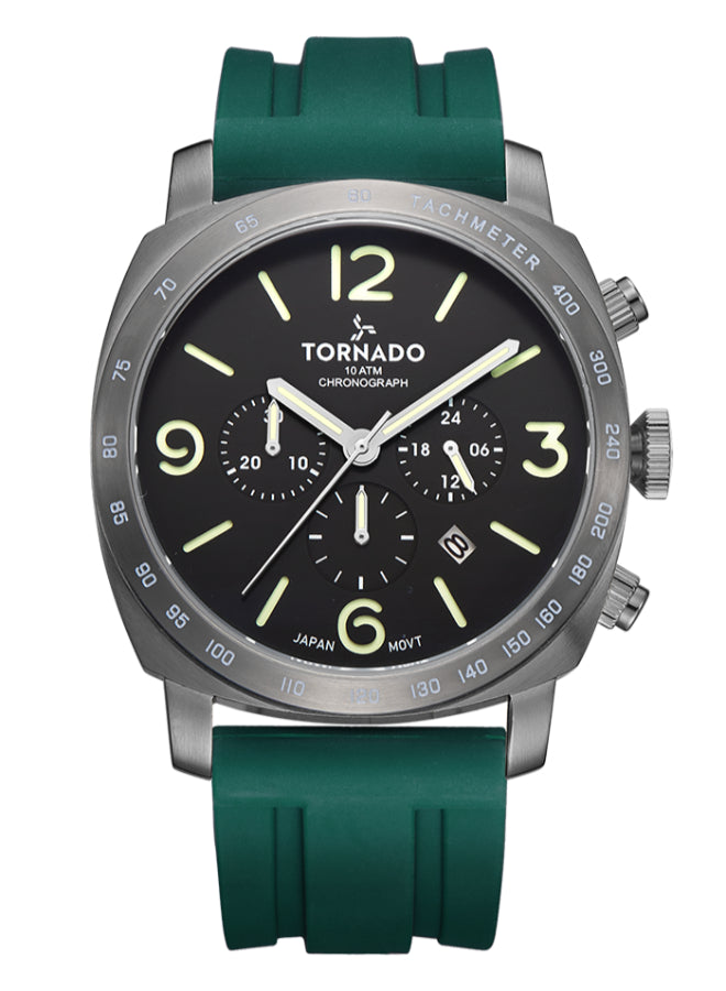 Tornado LUMINA CHRONOSPHERE Men's Chronograph Green Dial Watch - T9102-XSHB